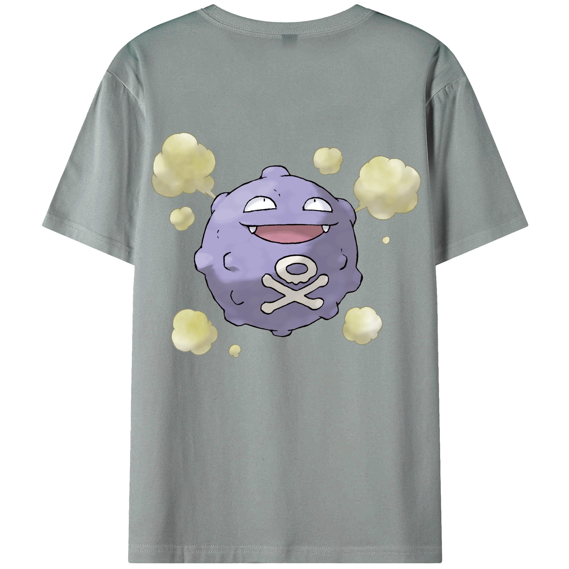 （画像用） ポケットモンスター Pokémon 綿100％ メンズ半袖Tシャツ（バックプリント） 通気性